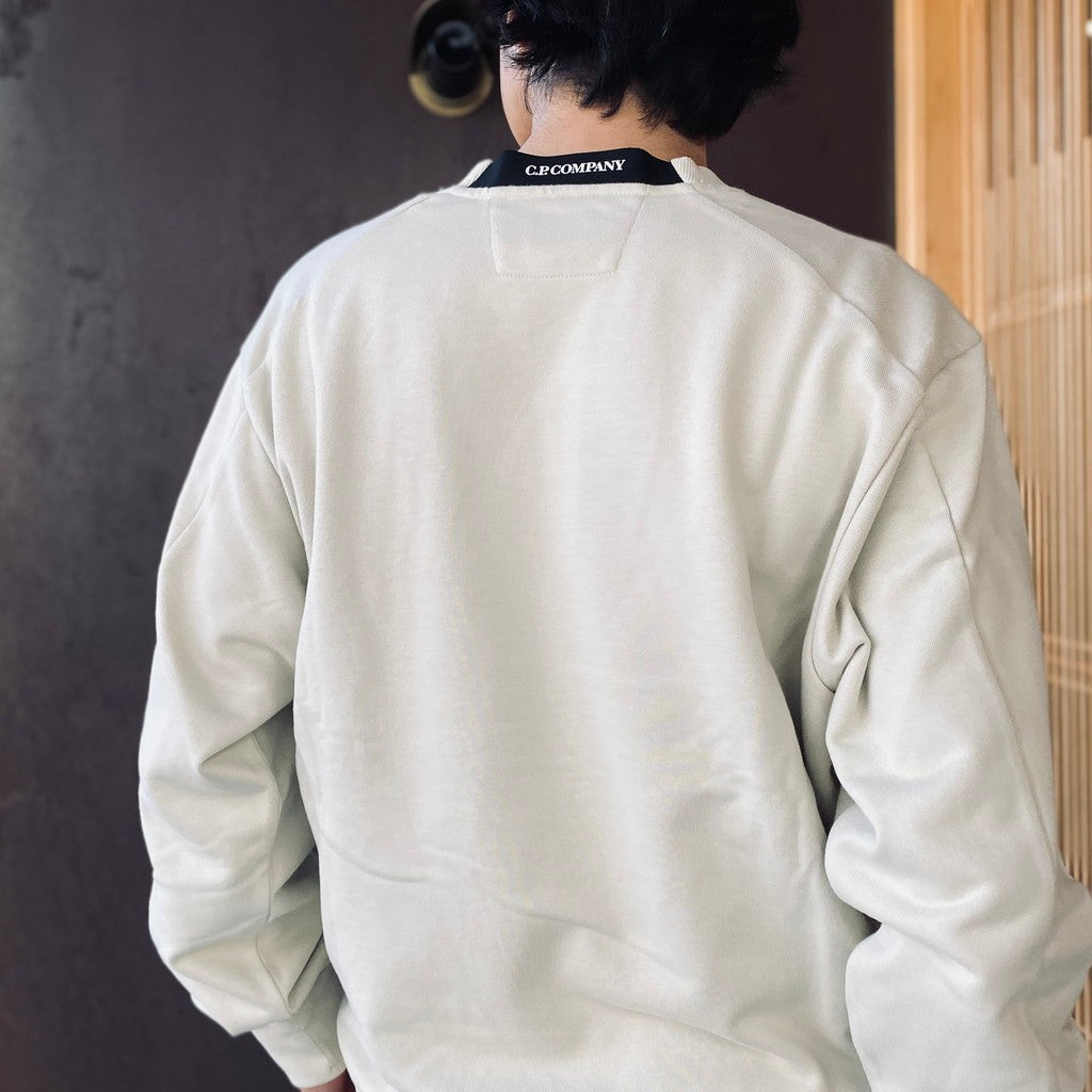 DIAGONAL RAISED FLEECE CREWNECK LENS SWEATSHIRT #SILVER BIRCH 120 [21CMSS713A-005086W-26FWP]