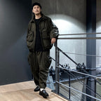 TWEED CARGO PANTS #OLIVE [FW23-B01]
