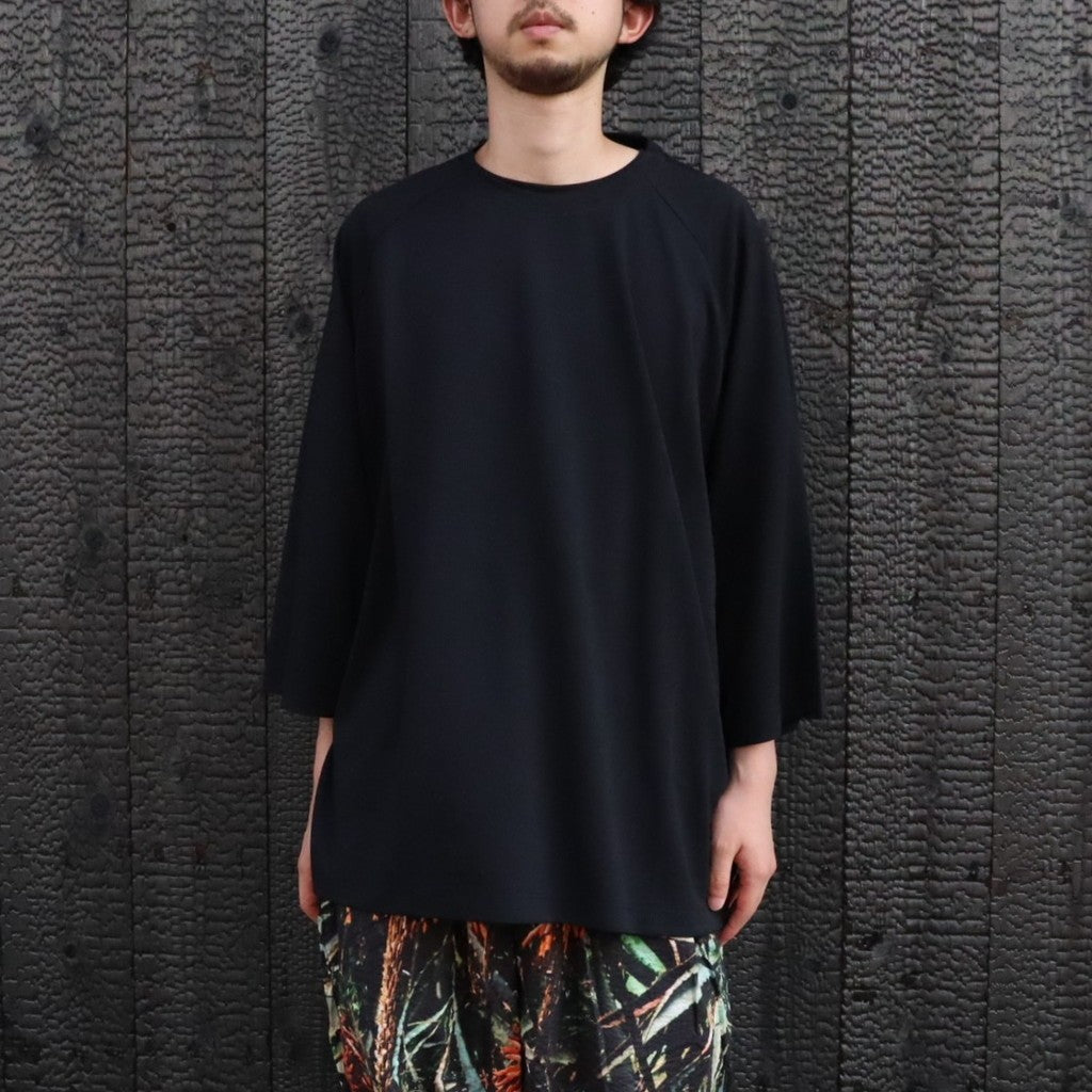 CHIDRY 3/4 SLEEVE T-SHIRT #Black [SU26-T01]