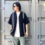 開關襯衫短袖 - 型號 1- #黑色 [24SS-WMS-OC13]