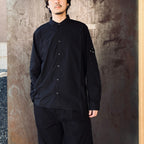 SH LONG SLEEVE IN POPELINE #BLACK 999 [20CMSH229A]