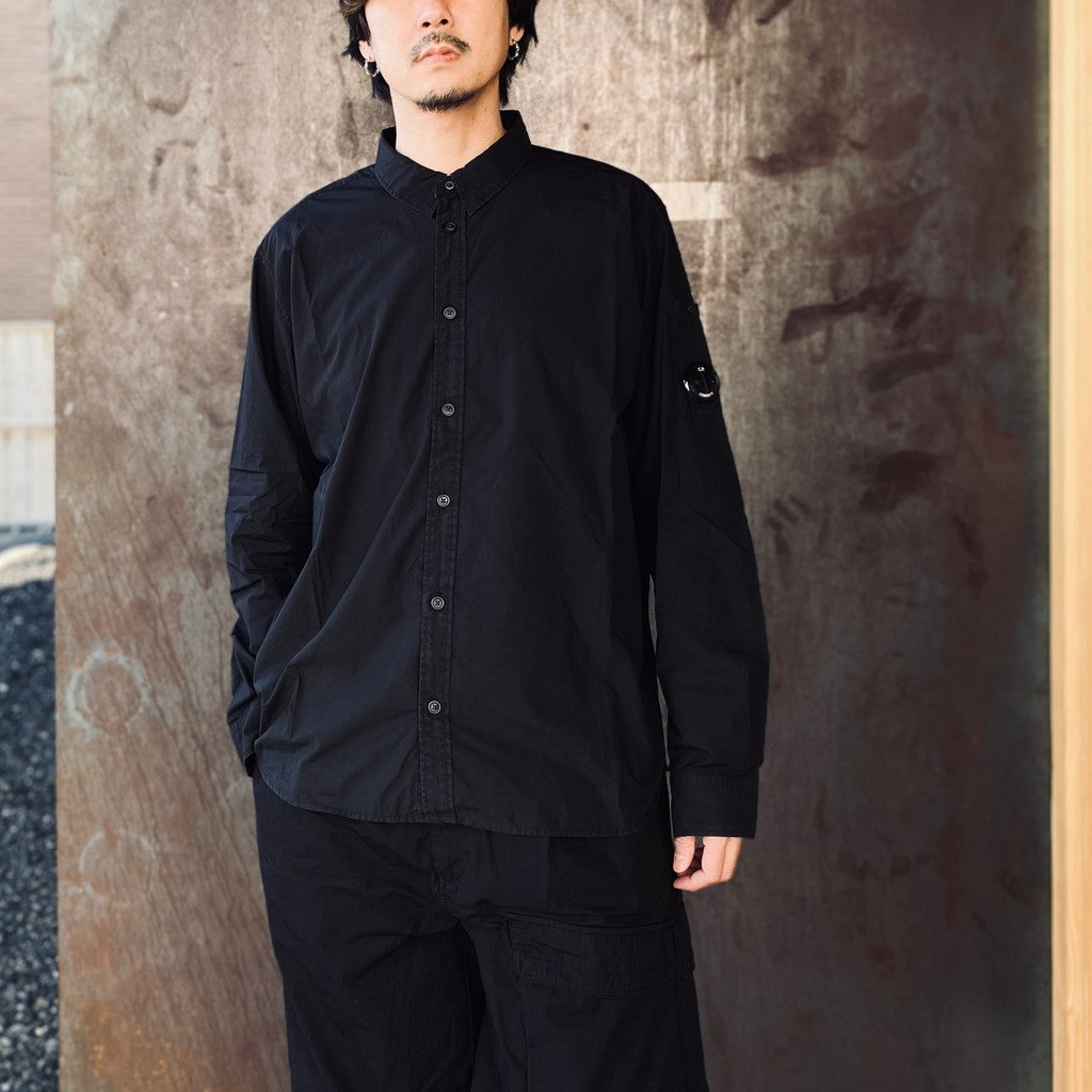 SH LONG SLEEVE IN POPELINE #BLACK 999 [20CMSH229A]