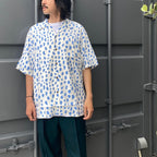 HAWAIIAN SHIRT S/S -TYPE 2- #WHITE-BLUE [24SS-WMS-HI02]