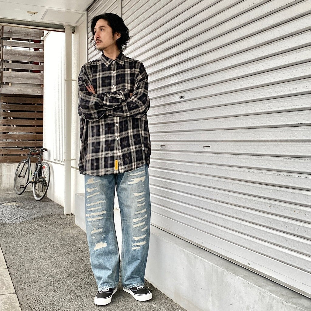 BORO BAGGIE DENIM PANTS #INDIGO [24SS-FS-04 / FS1403]