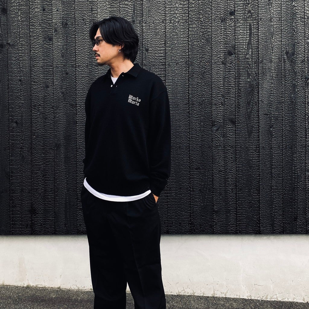 KNIT POLO SHIRT #BLACK [26FW-WMK-KN14]