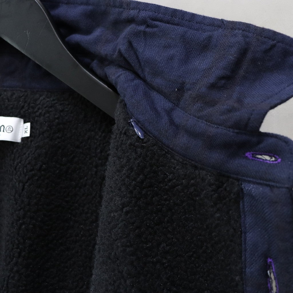 邵氏格紋抓絨外套 #海軍藍 [24FW-JK08]