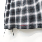 Ombre Plaid Hooded Shirt #Black Plaid [SD26S-SH03]