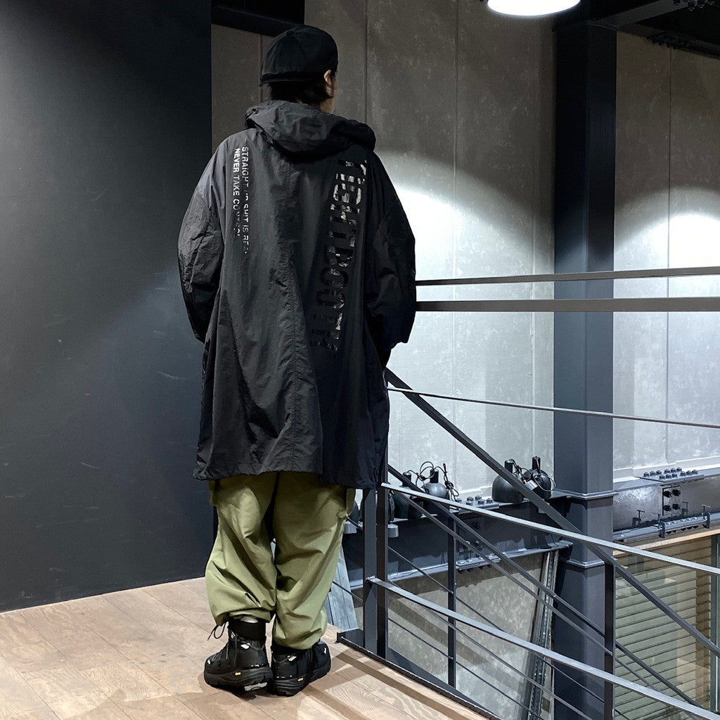 HOODED BIG COAT #BLACK [FW23-JK12]