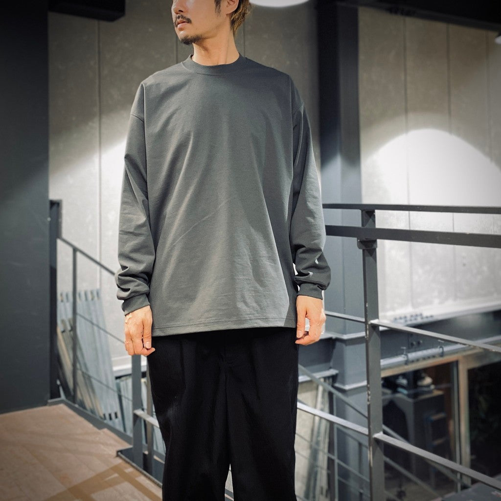 TECH DRAWSTRING L/S TEE #CHARCOAL [BE-40025] – cocorozashi