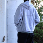 SOLID LOOSE ZIP HOODY #GREY [CES28CS07]