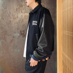 LEATHER VARSITY JACKET ( TYPE-1 ) #BLACK [26SS-WMO-BL05]