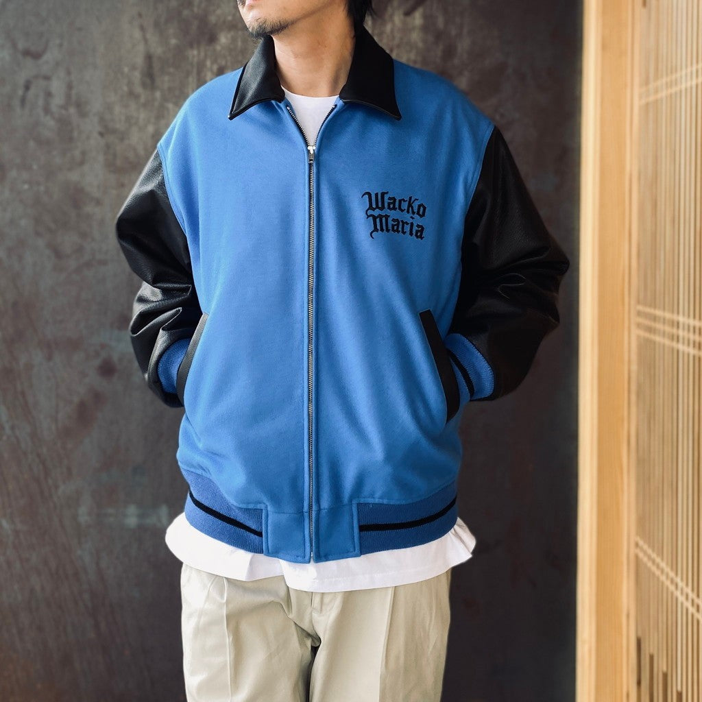 LEATHER VARSITY JACKET ( TYPE-1 ) #BLUE [26SS-WMO-BL05]