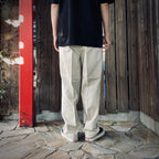 DOUBLE PLEATED CHINO TROUSERS #L-BEIGE [25SS-WMP-PT13]