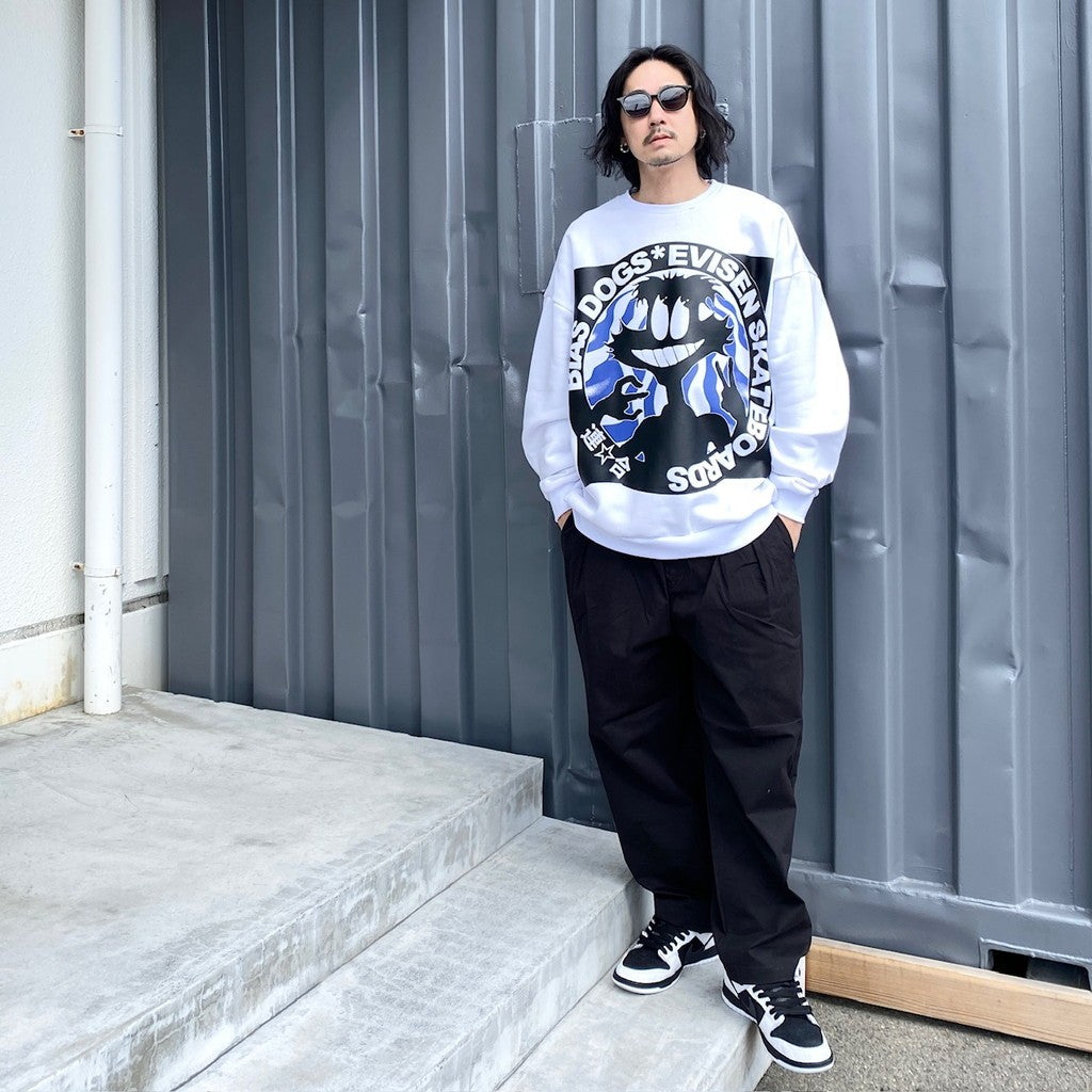 斜紋波西米亞長褲 #黑色 [24SS-B06]