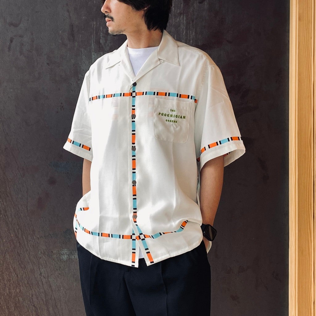 THE PHOENICIAN SCHEME | S/S HAWAIIAN SHIRT ( TYPE-1 ) #WHITE [TPS-WM-HI01]