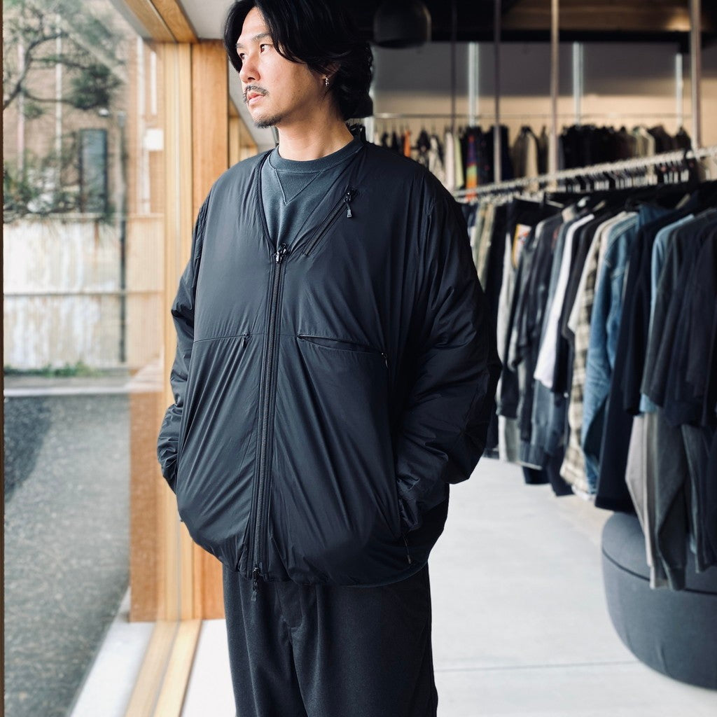 TECH PERTEX REVERSIBLE HIKER CARDIGAN (3M撥水中綿) #BLACK [BW-21026W]
