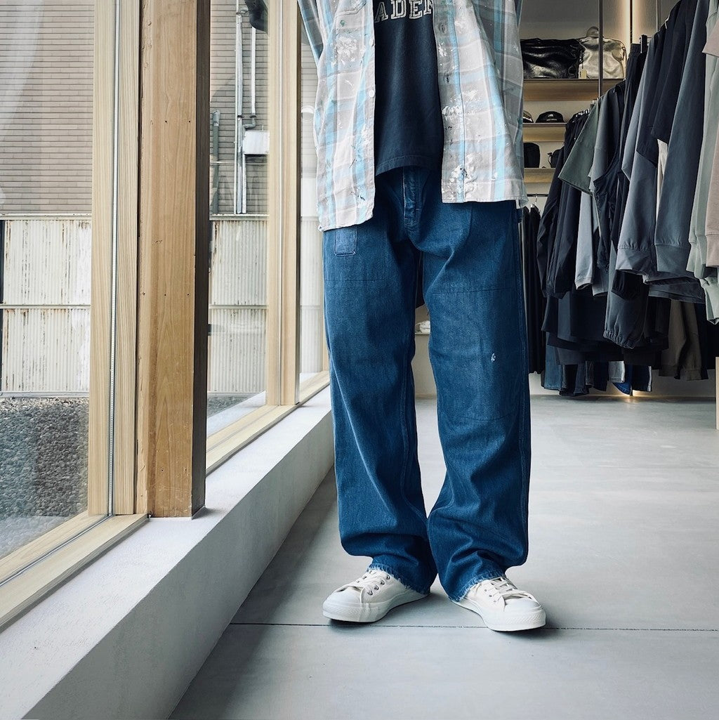 REPAIRED INDIGO PAINTER PANTS #AGED INDIGO [BW252-RIPP] – cocorozashi
