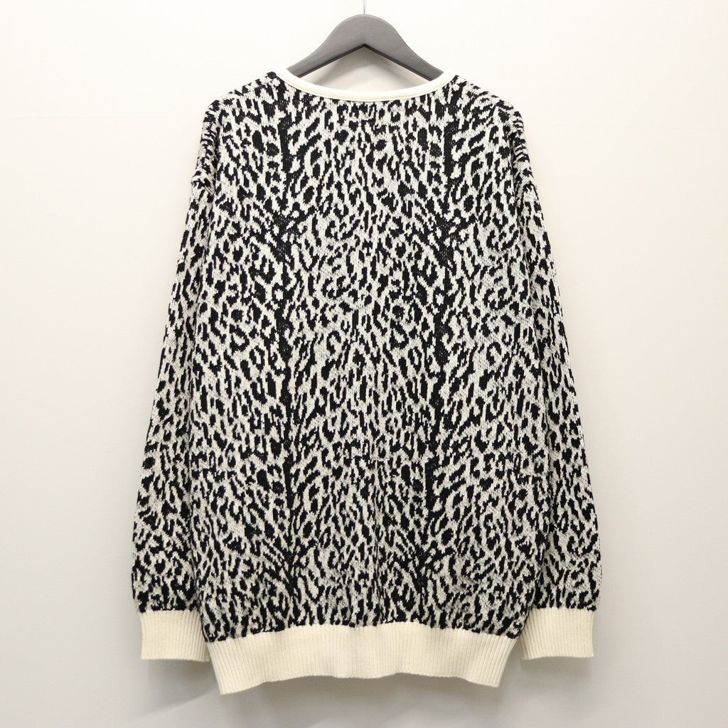 LEOPARD JACQUARD CARDIGAN ( TYPE-1 ) #WHITE [26SS-WMK-KN14]