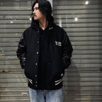 LEATHER VARSITY JACKET -B- -TYPE 2- #BLACK [24SS-WMO-BL10]