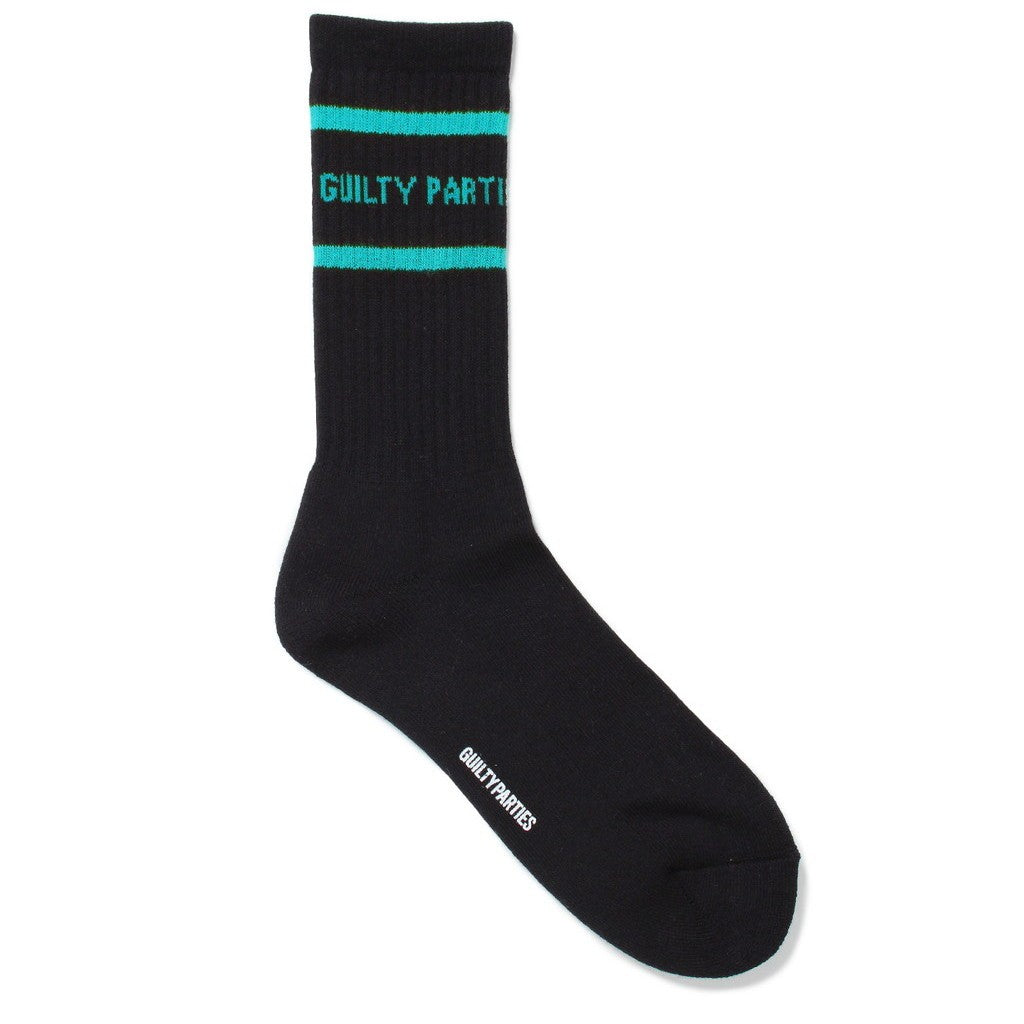 SKATER SOCKS ( TYPE-2 ) #BLACK-GREEN [24FW-WMA-SO02]
