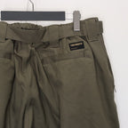 HERRINGBONE BALLOON PANTS #Olive [SS25-B06]