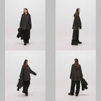 "X_Model-03" 普通長袖T卹 #靛藍 [GOOPI-24AW-NOV-01]