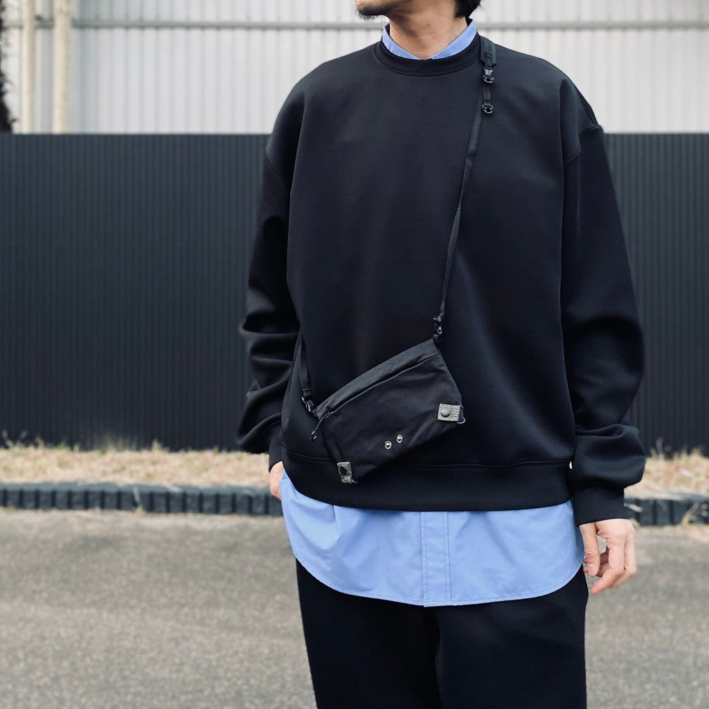 TEXTURED TWILL DRAWSTRING SACOCHE #BLACK [FTT36261B0005]