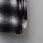 OMBRE CHECK OPEN COLLAR SHIRT L/S ( TYPE-2 ) #GRAY [25FW-WMS-OC06]