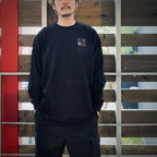 EMBROIDERED LOGO COTTON L/S T-SHIRT_CCCC #BLACK [CCC-251T003	]