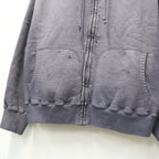 WEATHERED ZIP HOODIE #EGGPLANT [BWU-WZH]