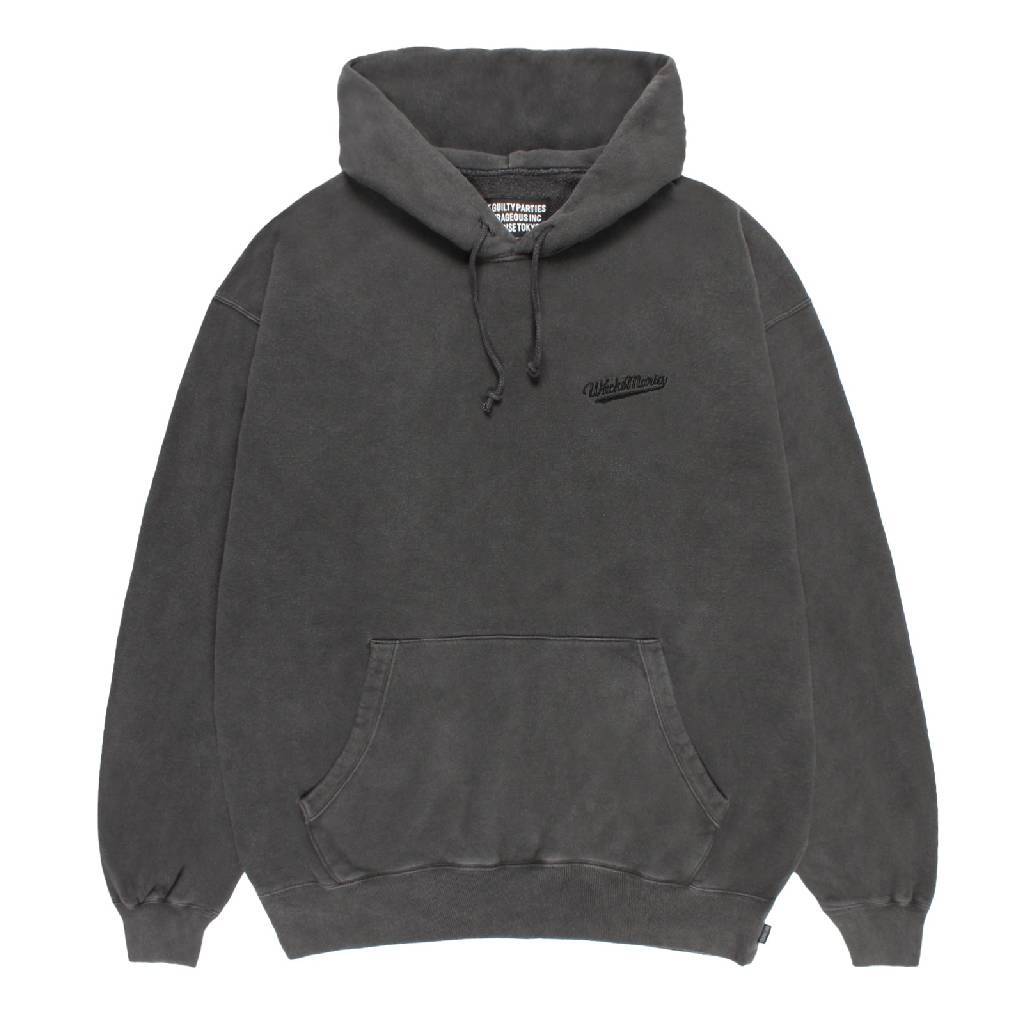 WASHED MIDDLE WEIGHT PULLOVER HOODED SWEAT SHIRT #GRAY [26FWE-WMC-SS02]