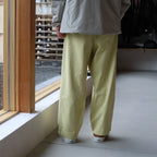 2TUCK WIDE CUT&SEW PANTS #L-YELLOW [AY-1027]