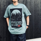 COTTON T-SHIRT_CITY LIGHTS #GREEN [CCC-261T003]
