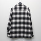OMBRE CHECK OPEN COLLAR SHIRT L/S ( TYPE-2 ) #GRAY [25FW-WMS-OC06]