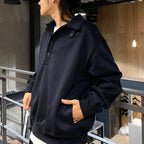 TECH SWEAT SNAP PULLOVER #NAVY [BE-53024W]