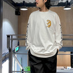 TIM LEHI | CREW NECK LONG SLEEVE T-SHIRT ( TYPE-2 ) #WHITE [24FW-WMT-LT02]