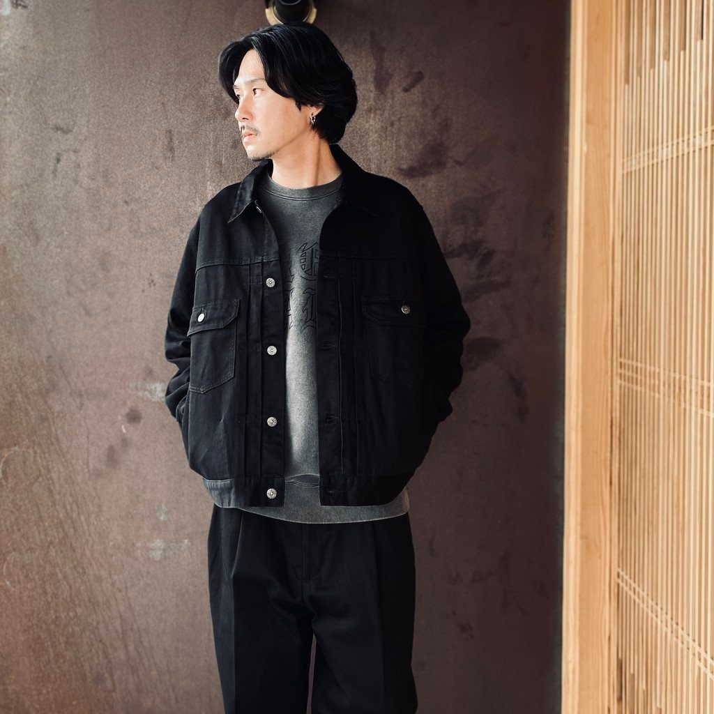 TRUCKER JACKET #BLACK [26FWE-WMO-BL05]