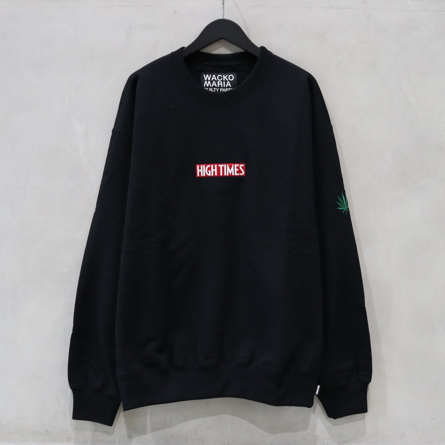 HIGHTIMES | HEAVY WEIGHT CREW NECK SWEAT SHIRT #BLACK [HIGHTIMES-WM-SS16]