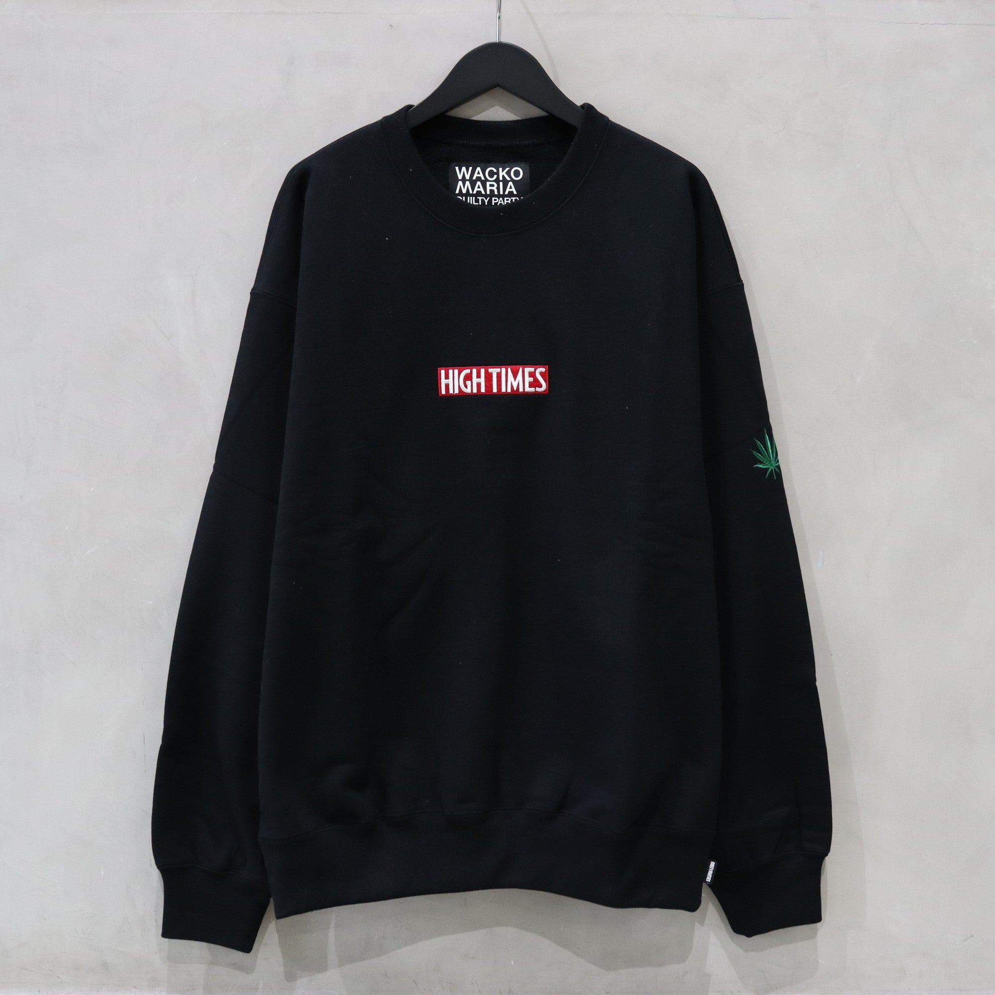 HIGHTIMES | HEAVY WEIGHT CREW NECK SWEAT SHIRT #BLACK [HIGHTIMES-WM-SS16]