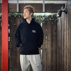 HEAVY WEIGHT PULLOVER HOODED SWEAT SHIRT ( TYPE-6 ) #BLACK [25SS-WMC-SS16]