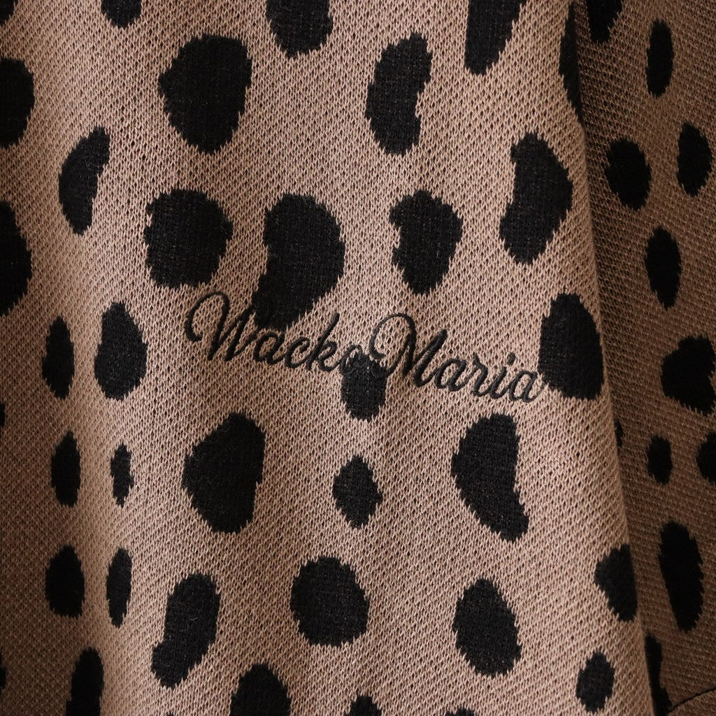 LEOPARD KNIT POLO SHIRT #BROWN [24SS-WMK-KN10]