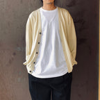 COTTON KNIT CARDIGAN ( TYPE-1 ) #IVORY [26FWE-WMK-KN03]