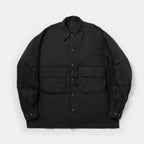 TECH SPORTS OPEN COLLAR SHIRT L/S #BLACK [BE-82025]