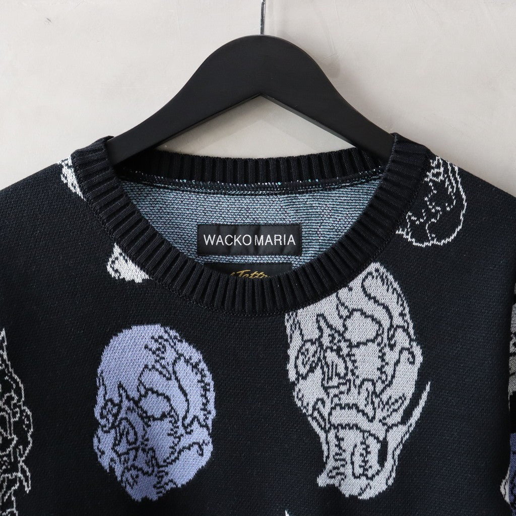 56 TATTOO STUDIO | JACQUARD SWEATER (TYPE-2) #BLACK [56TS-WM-KN02]