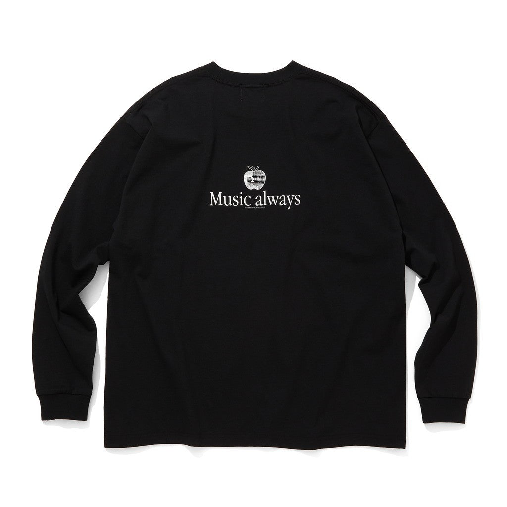 COTTON L/S T-SHIRT_Music always #BLACK [CCC-251T002]