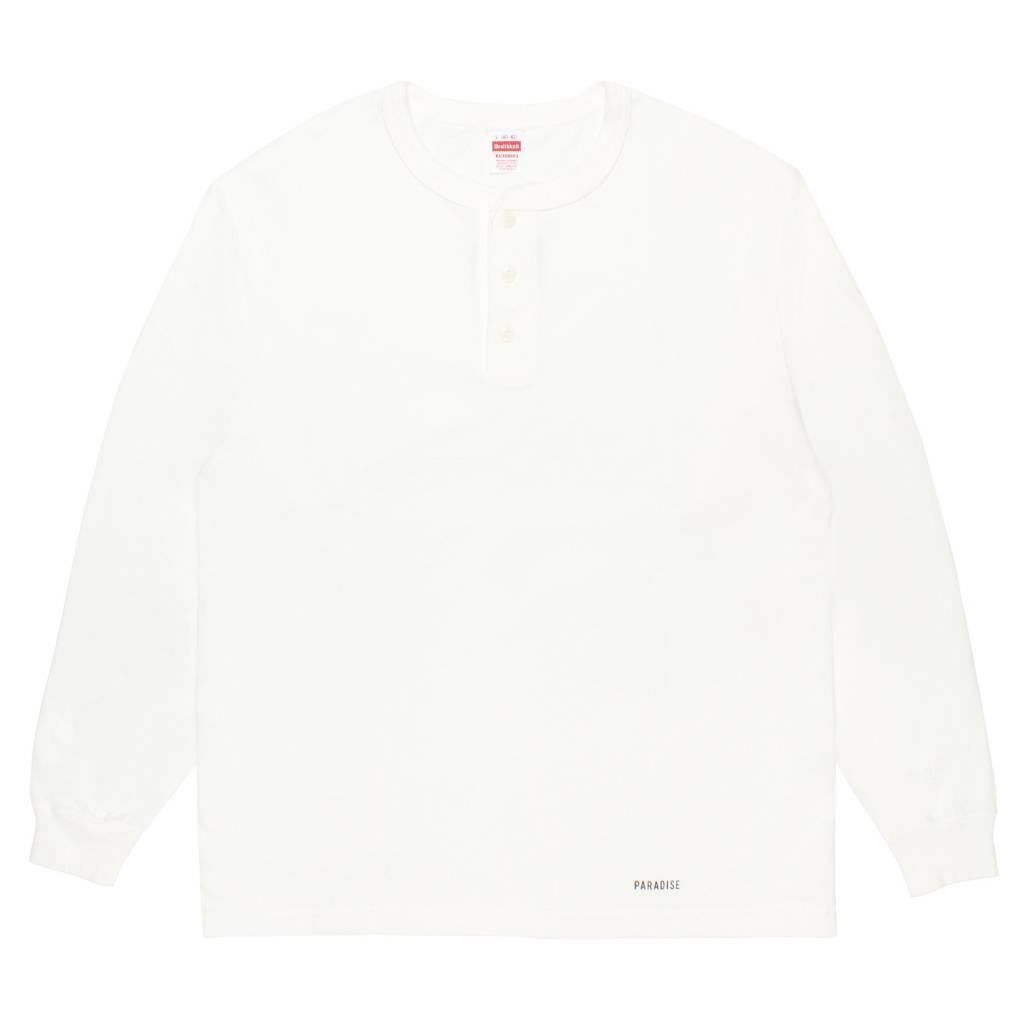 HEALTHKNIT | HENRY NECK LONG SLEEVE T-SHIRT #WHITE [26FW-WMT-HK01]
