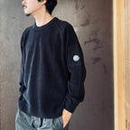 CHENILLE COTTON CREWNECK LENS SWEATER #BLACK 999 [21CMKN196A-005558G-26FWP]