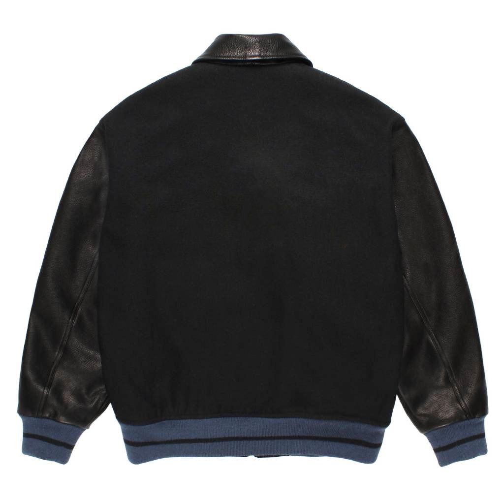 LEATHER VARSITY JACKET ( TYPE-1 ) #BLACK [26SS-WMO-BL05]