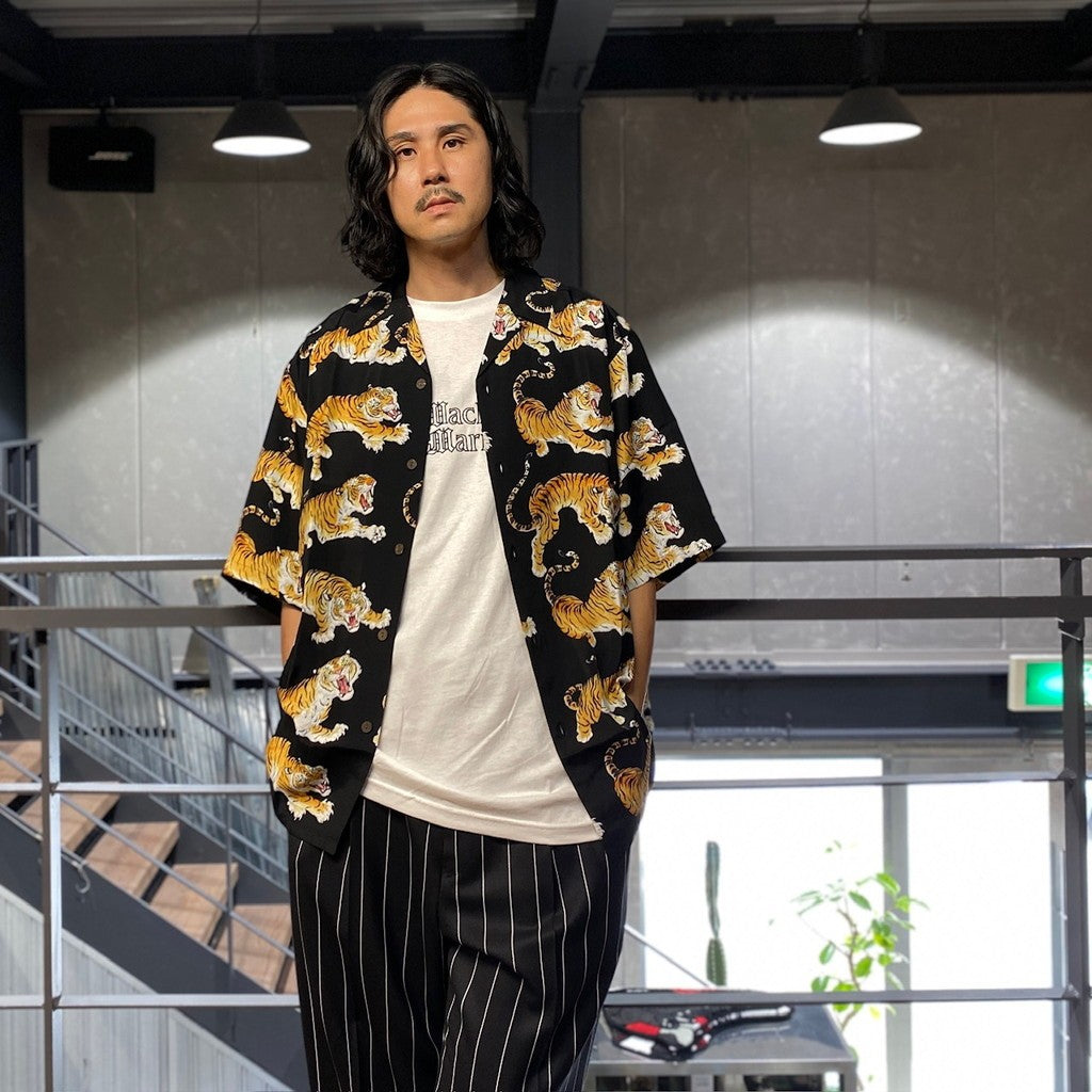 HAWAIIAN SHIRT S/S -TYPE 6- #BLACK [24SS-WMS-HI06]