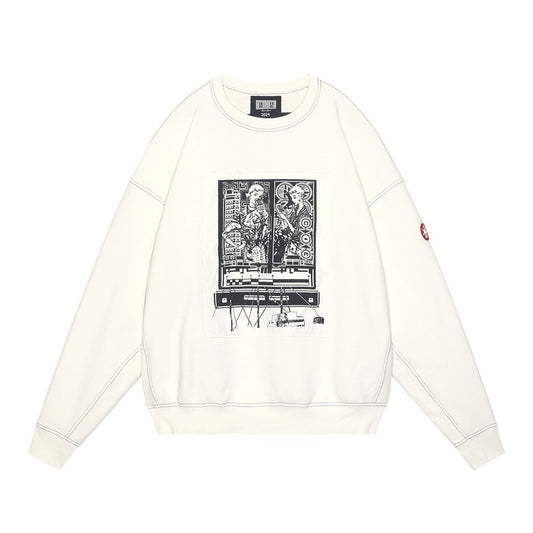 WASHED WHITE TEMPLE CREW NECK #WHITE [CES26CS02]